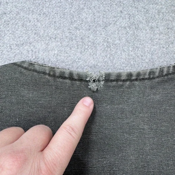 Vintage Carhartt Sherpa Lined Vest Mens XL Moss Green Canvas Workwear USA Made - Picture 12 of 13